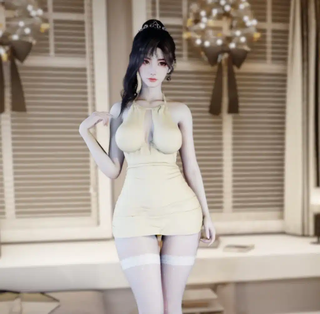 Yep.Open_Back_Shirring_Dress-林夕资源VAM